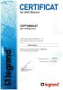 Дистрибьюторский сертификат - Legrand 2019